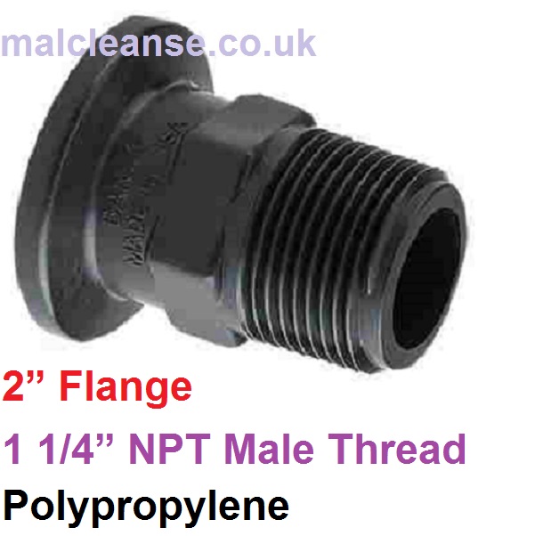 2" Flange x 1 1/4" NPT Male Thread 9901-M200125MPT
