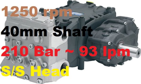 Pratissoli 210 Bar 93 lpm Pressure Pump KF28-GB12