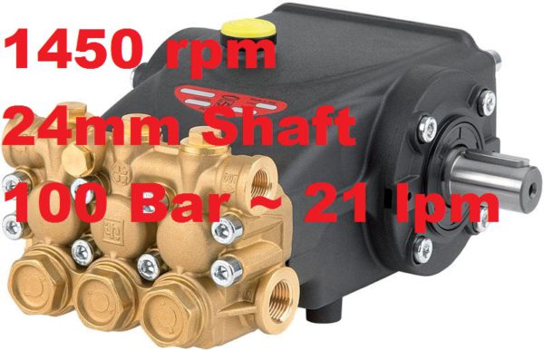 100 Bar 21 lpm Interpump Pump EVO3 E3B1021M