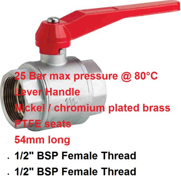 1/2" BSP Female x Female Brass Tap 400-1102