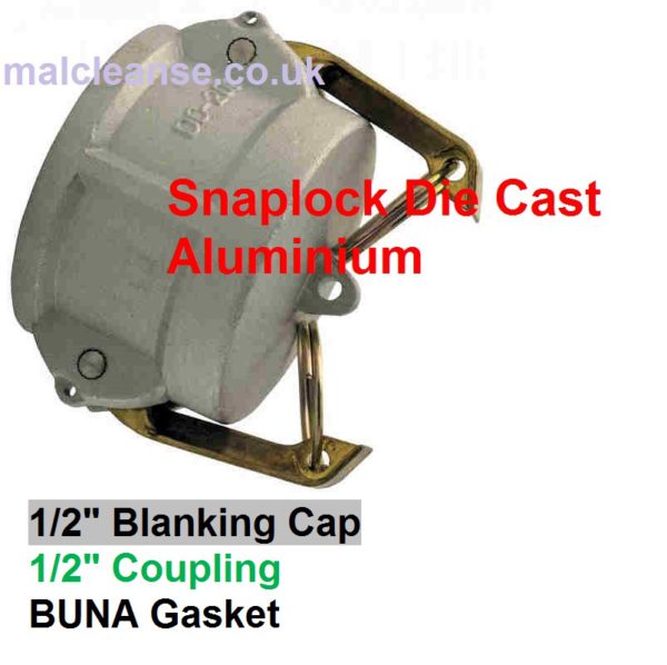1/2" Cap BSP Aluminium Cam Lever Coupler 1/2 size DC050-A