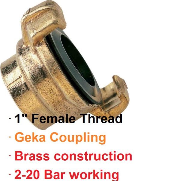 1" BSP Female Brass Geka Type Connector 501-1031