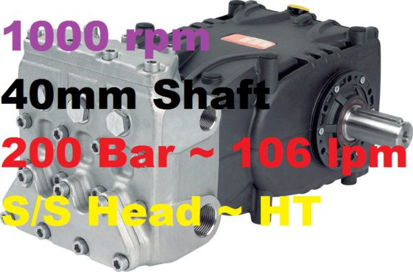 200 Bar 106 lpm Pratissoli Pump SN71106
