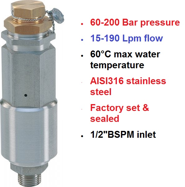 200 Bar 15-190 LPM SX2 Safety Relief Valve SX2/200