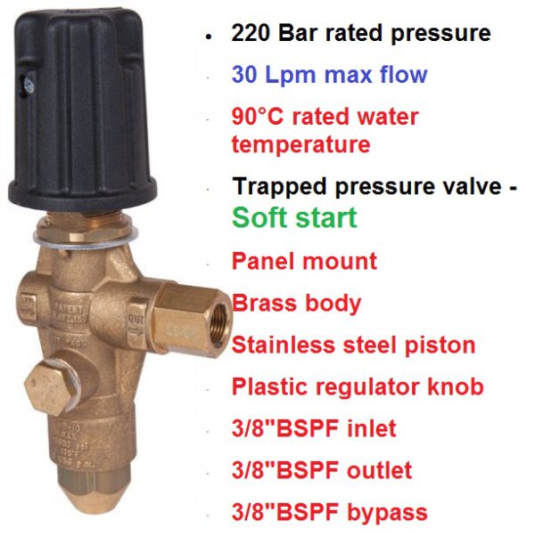 220 Bar 30 LPM VB10/2 Pressure Regulating Valve 60.1150.00