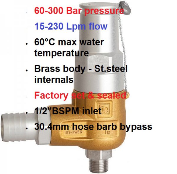 300 Bar 15-230 LPM  Safety Relief Valve S723/300
