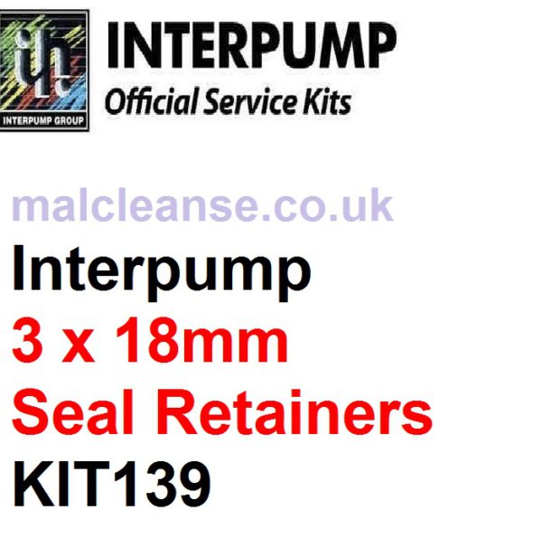 Interpump KIT139 3 x 18mm Seal Retainers & O Rings