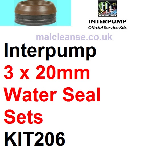 Interpump KIT206 3 x 20mm Water Seal Sets