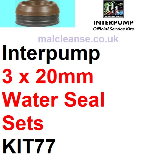 Interpump KIT77 3 x 20mm Water Seal Sets