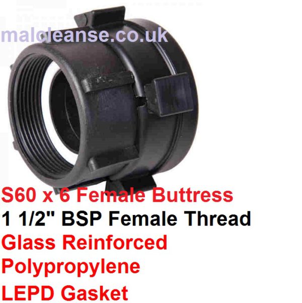 S60 IBC x 1 1/2" BSP Female Threaded Swivel-It Adaptor 505-1028